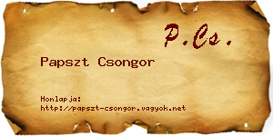 Papszt Csongor névjegykártya