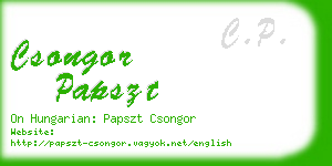 csongor papszt business card